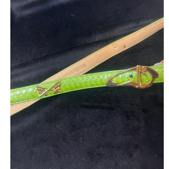 Women's Genuine Snakeskin Green Golf Belt XL NWT - Picture 6 of 7